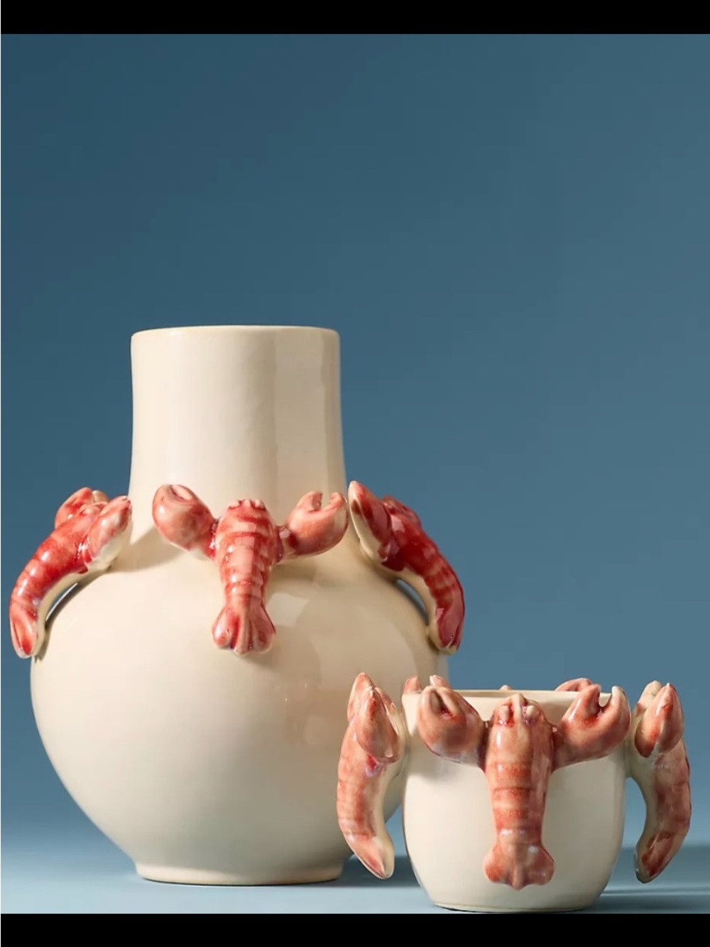 Anthropologie Stoneware Lobster Pot.